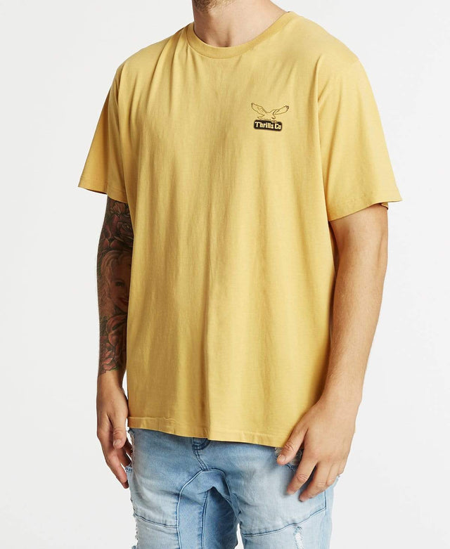 Thrills Landed Merch Fit T-Shirt Heritage Yellow