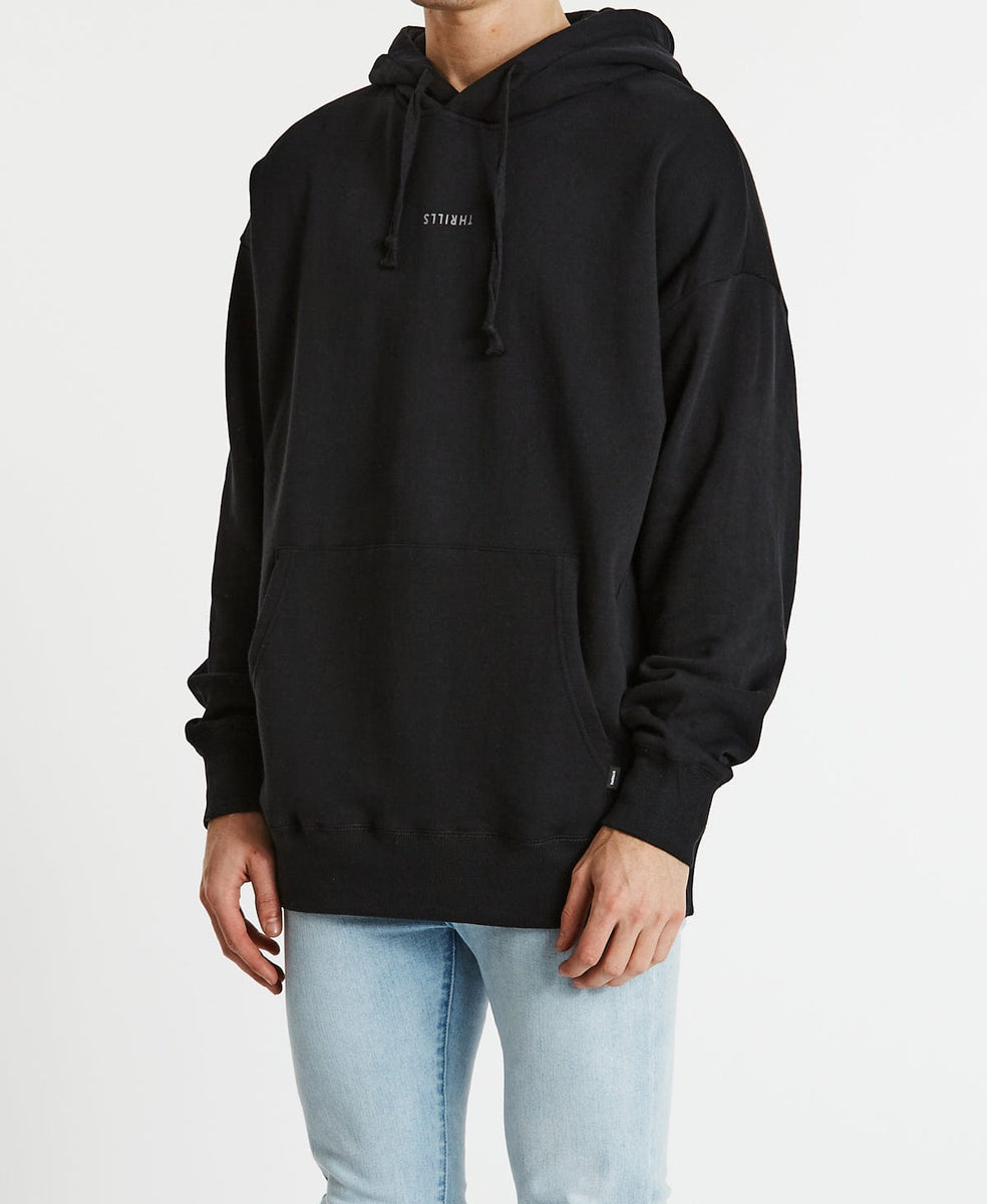 Minimal Thrills Slouch Pull On Hoodie Washed Black – Neverland Store