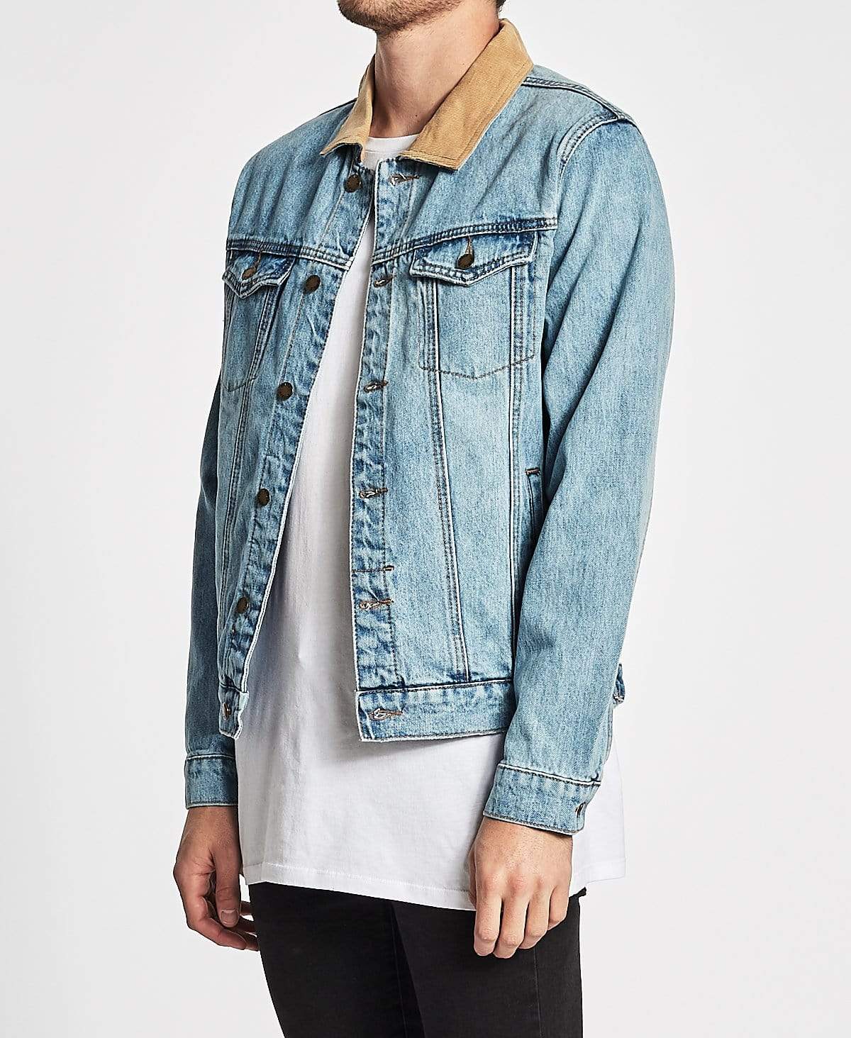 Denim jacket hot sale cord collar