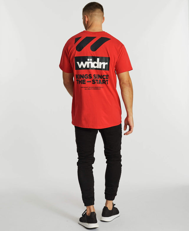 WNDRR Centre Line Custom Fit T-Shirt Red