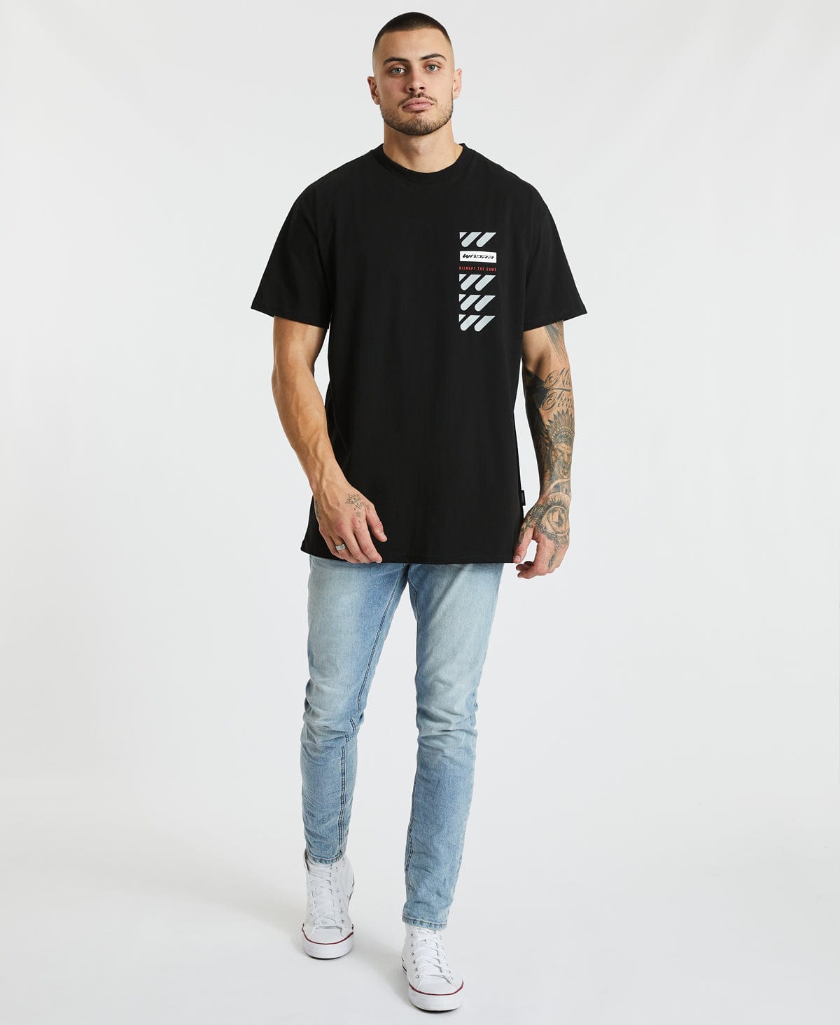 Drop Centre Custom Fit T Shirt Black Neverland Store