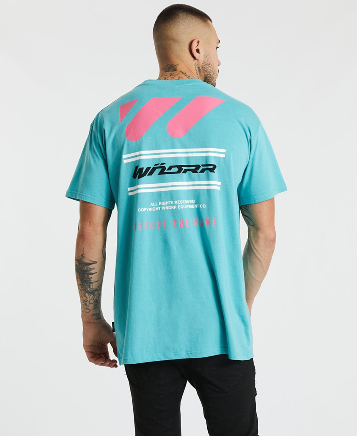 Drop Centre Custom Fit T Shirt Teal Neverland Store