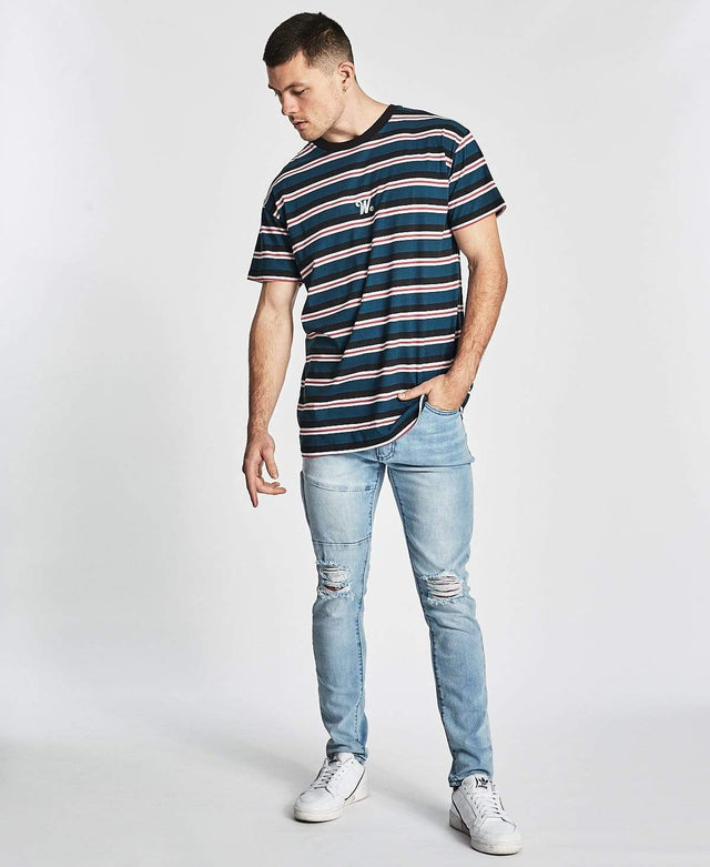 WNDRR Recess Stripe Custom Fit T-Shirt Multi Colour