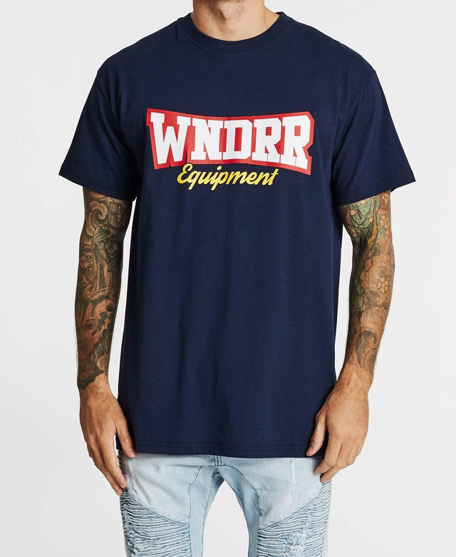 WNDRR Stride Custom Fit T-Shirt Navy