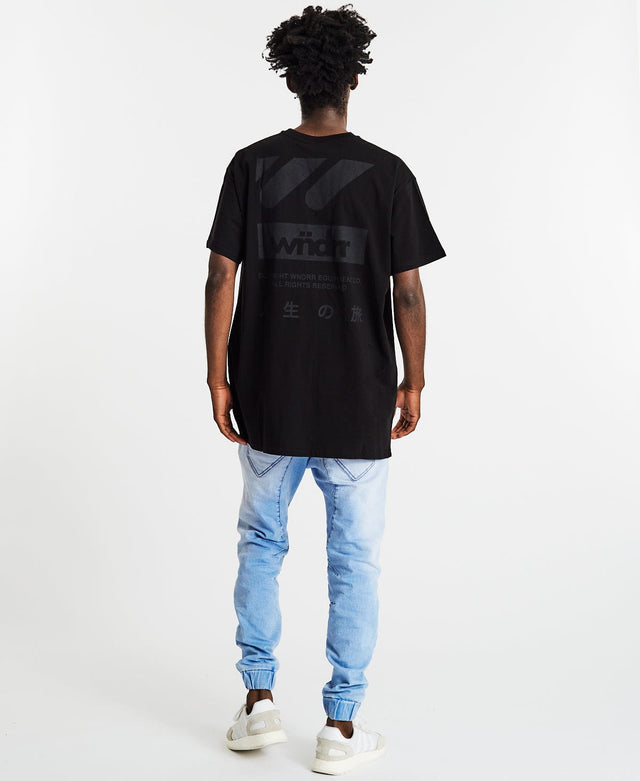 WNDRR Tetsu Custom Fit T-Shirt Black/Black