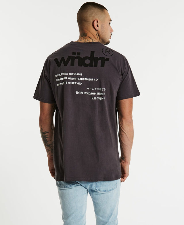 WNDRR Transcript Custom Fit T-Shirt Charcoal