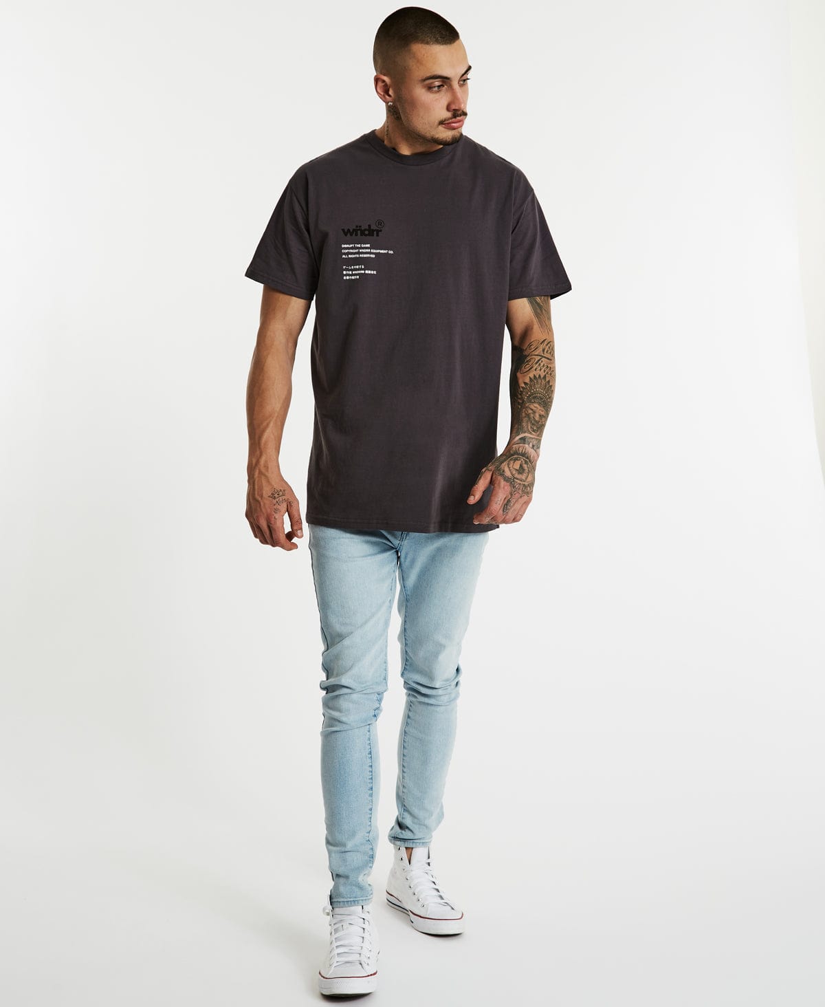 Transcript Custom Fit T Shirt Charcoal Neverland Store